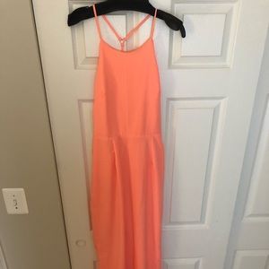 Sabo Skirt neon coral maxi dress